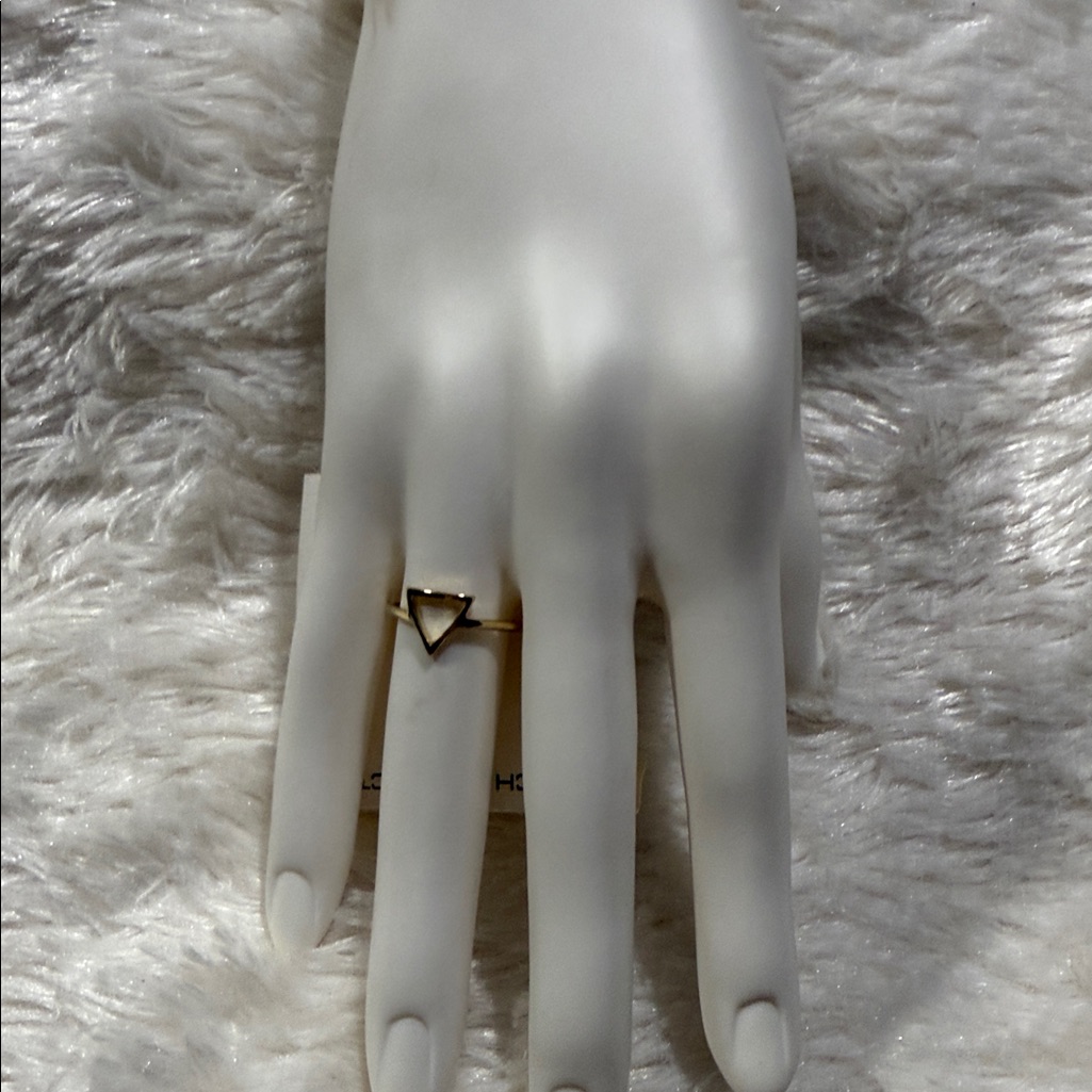 French Connection Gold Triangle Ring 12$